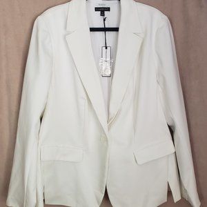 NWT Lane Brant White One button Blazer